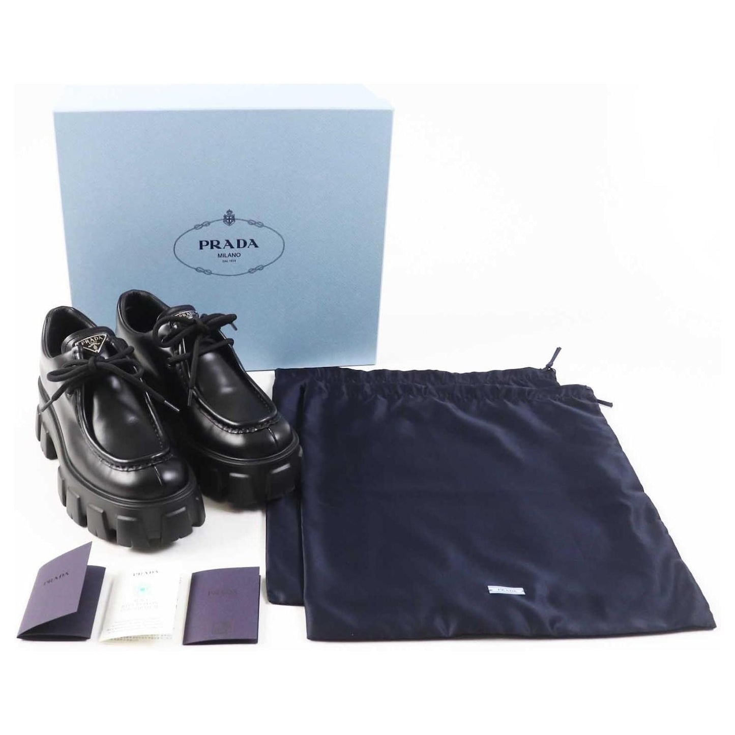 Prada Leather Lace-up Shoes