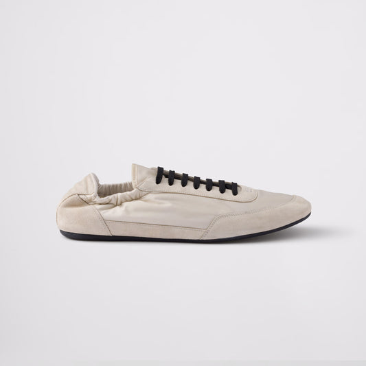 PRADA Collapse Re-Nylon and suede sneakers