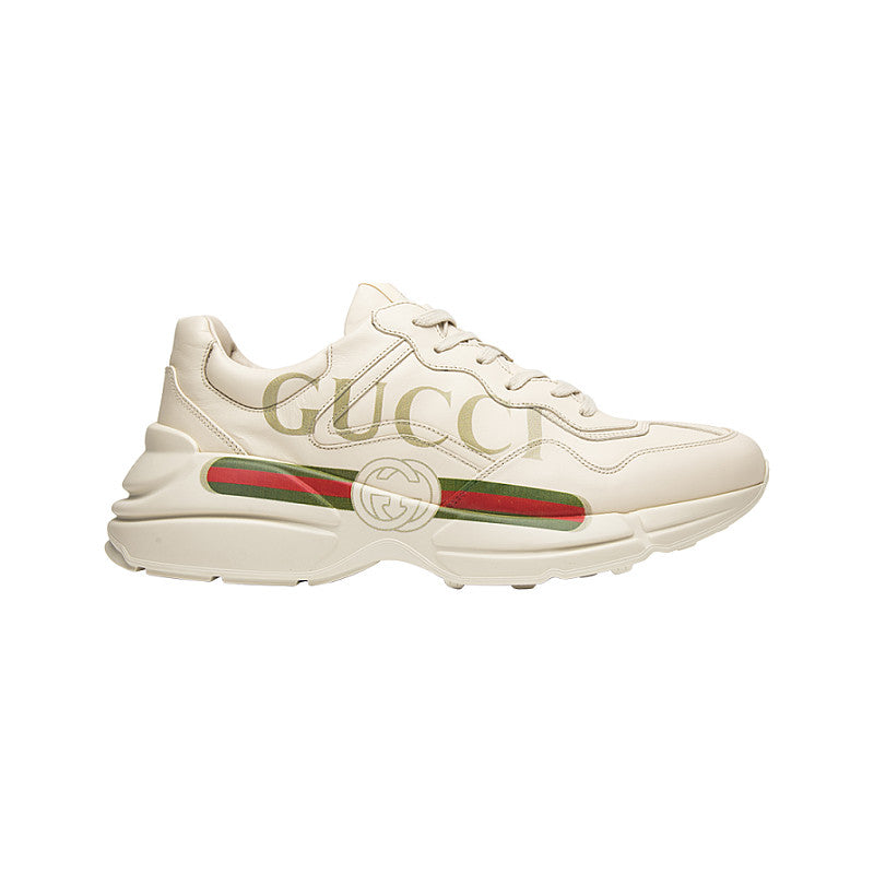 Sneaker Rhyton donna in pelle con logo Gucci